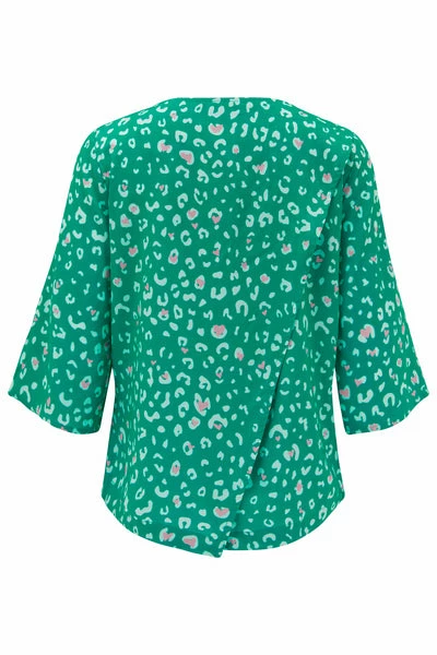 Sugarhill Brighton Lexi Green Leopard Love Blouse 2 Sugarhill Brighton Lexi Green Leopard Love Blouse