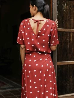 Sugarhill Brighton Emeline Polka Dot Tie Back Shirt