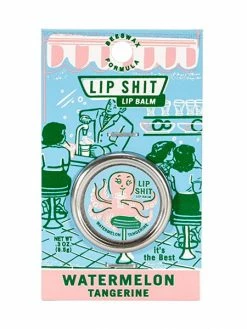 Blue Q Lip Balm Watermelon Tangerine Bees Wax Lip Shit