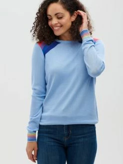 Sugarhill Brighton Rita Jumper Light Blue Sunset Double Prism