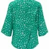 Sugarhill Brighton : Lexi Top - Green, Leopard Love Hearts