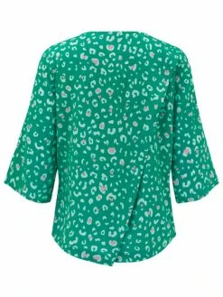 Sugarhill Brighton : Lexi Top - Green, Leopard Love Hearts