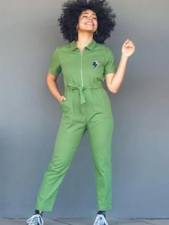 Sugarhill Brighton Billy Boilersuit - Green, Lightning Pocket Adult