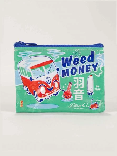 Blue Q Weed Money Coin Purse 1 Blue Q Weed Money Coin Purse