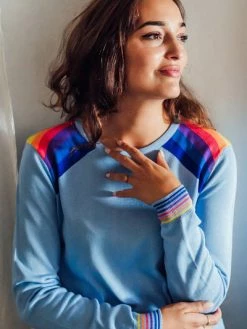 Sugarhill Brighton Rita Jumper Light Blue Sunset Double Prism