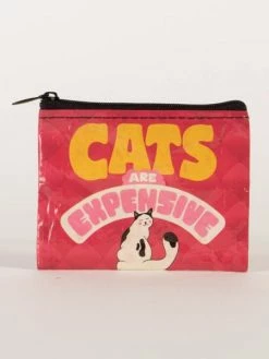 Blue Q Cats Are Expensive Coin Purse