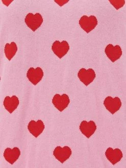 Sugarhill Brighton Simone Heart Print Jumper Pink