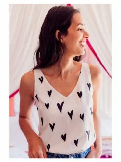 Sugarhill Brighton Romy Heart Vest Top