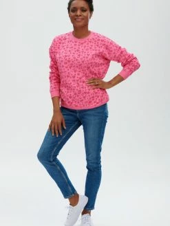 Sugarhill Brighton Noah Sweatshirt- Pink Love Leopard