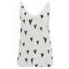Sugarhill Brighton : Romy Vest Top - Monochrome Hearts