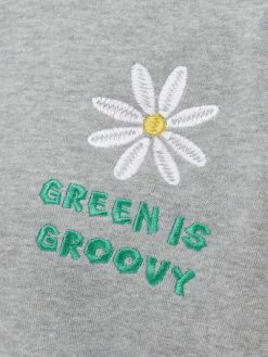 Sugarhill Brighton Noah Sweatshirt Green Is Groovy Grey Marl
