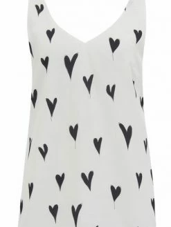 Sugarhill Brighton Romy Hearts Vest Top White