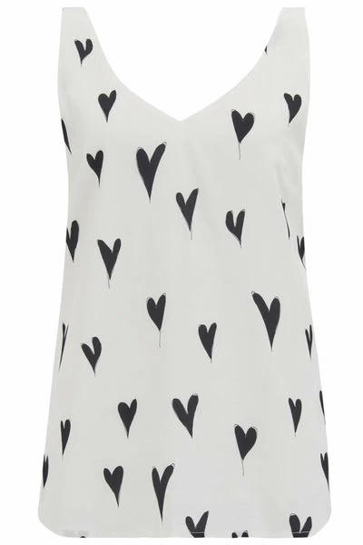 Sugarhill Brighton Romy Hearts Vest Top White 1 Sugarhill Brighton Romy Hearts Vest Top White