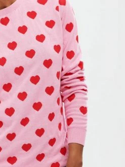 Sugarhill Brighton Simone Jumper - Pink/Red Heart Adult 5 Sugarhill Brighton Simone Jumper - Pink/Red Heart Adult