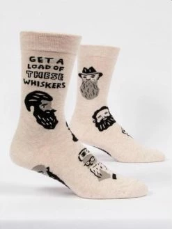 Blue Q Get A Load Of These Whiskers Mens Crew Socks