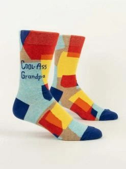 Blue Q Cool Ass Grandpa Men’s Crew Socks
