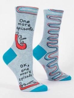 Blue Q One More Episode Womens Crew Socks By