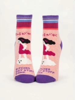 Blue Q Bitches Get Stuff Done Womens Ankle Socks