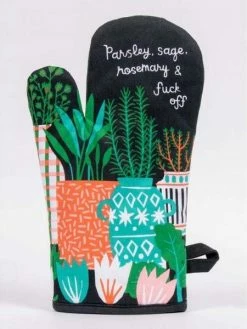 Blue Q Parsley Sage Rosemary F K Off Oven Mitt By