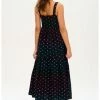 Sugarhill Brighton : Charlotte Maxi Sundress - Black, Rainbow Polka