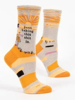 Blue Q Just Taking This Sh*t In Women's Crew Socks