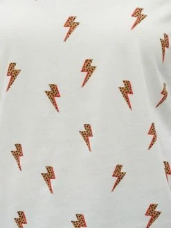 Sugarhill Brighton Maggie T Shirt Off White Lightning Polka