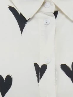 Sugarhill Brighton Justine Monochrome Hearts Shirt Dress