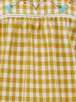 Sugarhill Brighton Alva Embroidered Top- Yellow Gingham 8 Sugarhill Brighton Alva Embroidered Top- Yellow Gingham