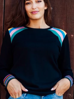 Sugarhill Brighton Rita Jumper Black Night Double Prism