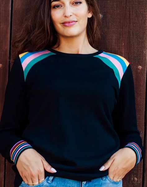 Sugarhill Brighton Rita Jumper Black Night Double Prism 1 Sugarhill Brighton Rita Jumper Black Night Double Prism