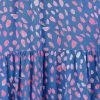 Sugarhill Brighton : Polly Batik Maxi Tiered Dress - Blue/pink, Painterly Spot