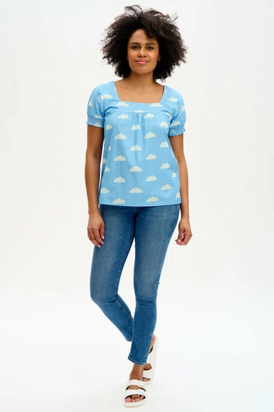 Sugarhill Brighton : Alva Top - Blue, Cloudy Skies 1 Sugarhill Brighton : Alva Top - Blue, Cloudy Skies