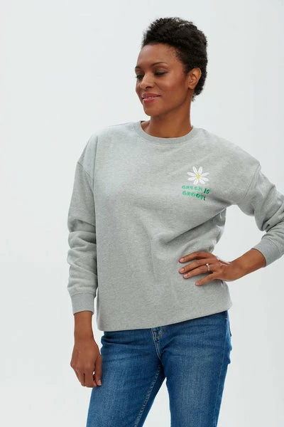 Sugarhill Brighton Noah Sweatshirt Green Is Groovy Grey Marl 4 Sugarhill Brighton Noah Sweatshirt Green Is Groovy Grey Marl