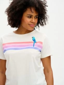 Sugarhill Brighton Maggie T-Shirt - Off-White, Parrot