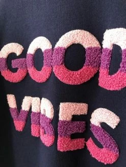 Sugarhill Brighton Noah Good Vibes Sweatshirt Navy