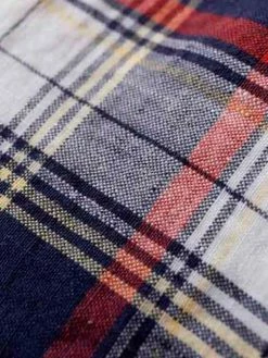 Linge Particulier Washed Linen Cloth Bag Scottish square