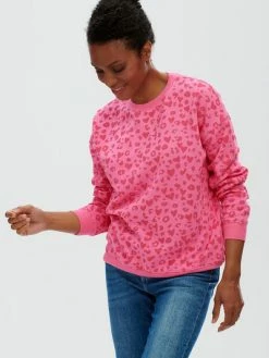 Sugarhill Brighton Noah Sweatshirt- Pink Love Leopard