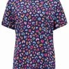 Sugarhill Brighton Maggie Navy Leopard Print T Shirt