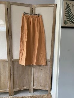 Linge Particulier Noisette Long Linen Skirt