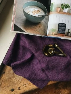 Linge Particulier Raisin Waffle Linen Dishtowel
