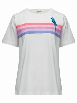 Sugarhill Brighton Maggie T-Shirt - Off-White, Parrot