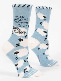 Blue Q In Loving Memory Of Sleep Women's Crew Socks