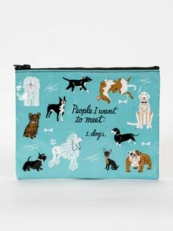 Blue Q People I Want To Meet: Dogs Zipper Pouch