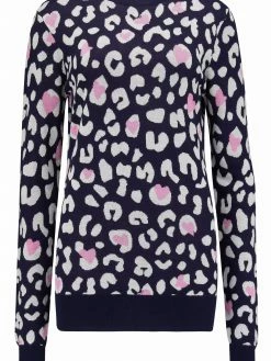 Sugarhill Brighton Callie Navy Leopard Jumper