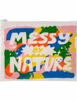 Blue Q Pouch Purse Wash Bag Recycled Plastic Messy