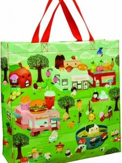 Blue Q Happy Food Town Shopper Bag