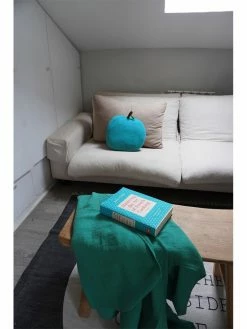 Linge Particulier Waffle Linen Bed Throw 140 x 200 cm Emerald Green