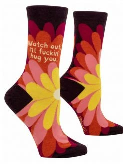 Blue Q Watch Out I'll Hug You Women's Socks