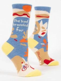 Blue Q She Had Travelled Far Womens Crew Socks