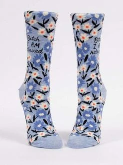 Blue Q B Tch I Am Relaxed Womens Socks